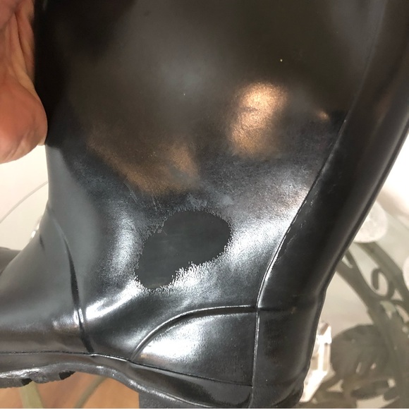 - Hunter Original Huntress Gloss Tall Rain Boots Black Rubber W23990 Sz 5M… - Picture 11 of 13